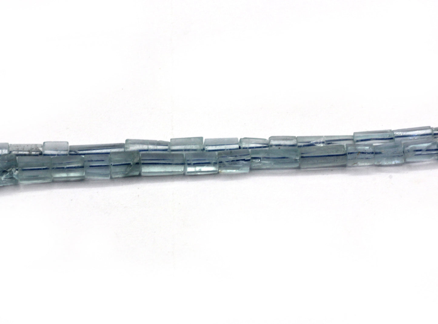 Aquamarine faceted Tube Bead, Size 10x5 mm