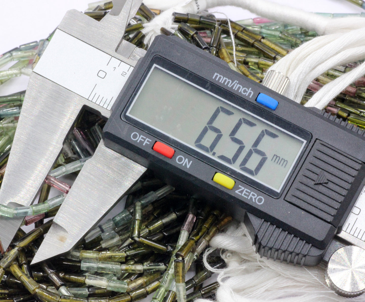 Tourmaline Faceted Tube Beads, Natural Tourmaline Beads