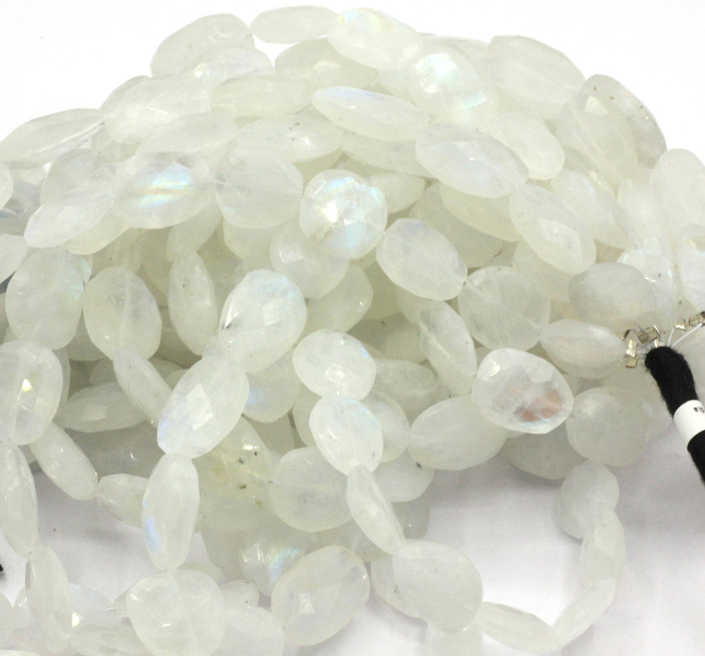 Rainbow Flat Nuggets Faceted Beads, Size 12x9 mm