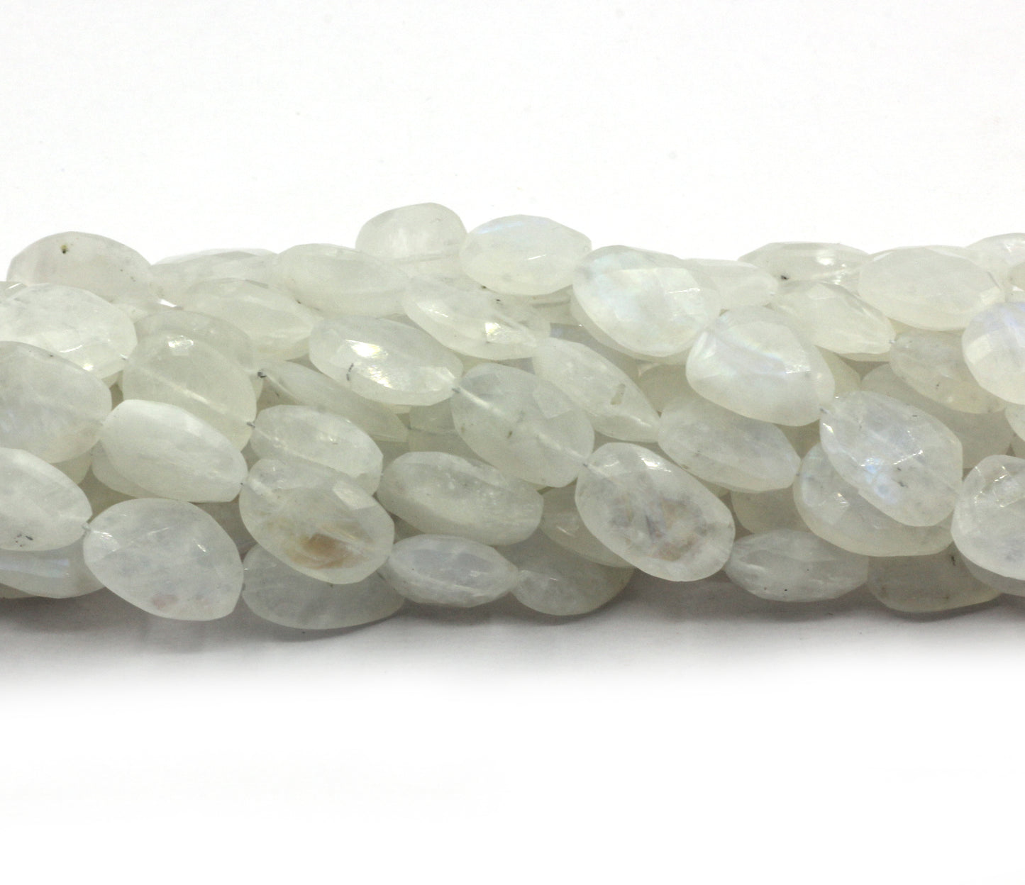 Rainbow Flat Nuggets Faceted Beads, Size 12x9 mm