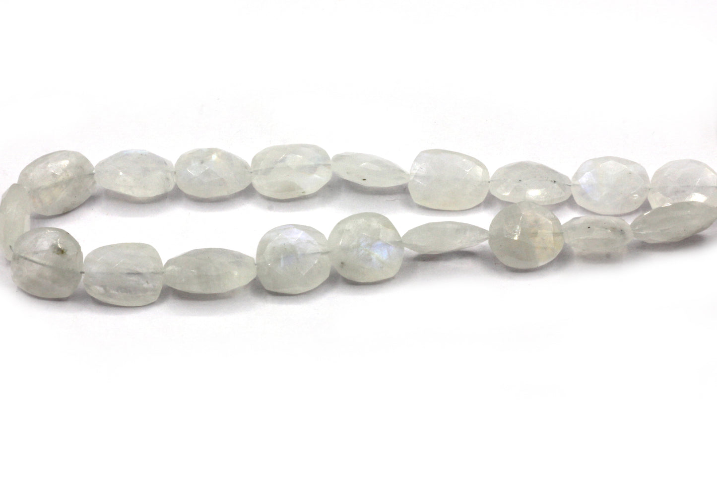 Rainbow Flat Nuggets Faceted Beads, Size 12x9 mm