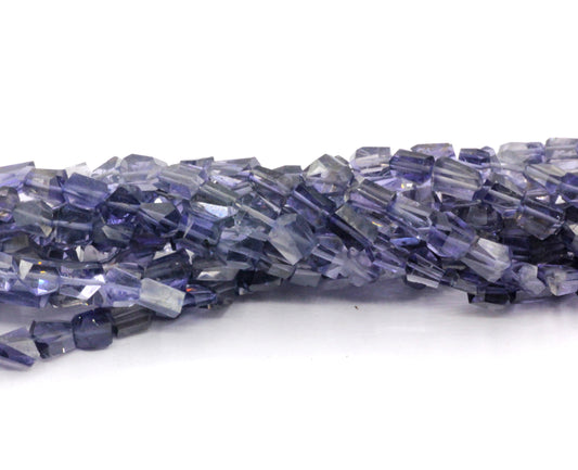Iolite Faceted Nuggets Beads, Natural Iolite