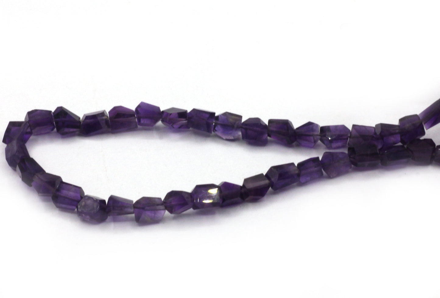 Amethyst Faceted Nuggets Beads, Natural Amethyst