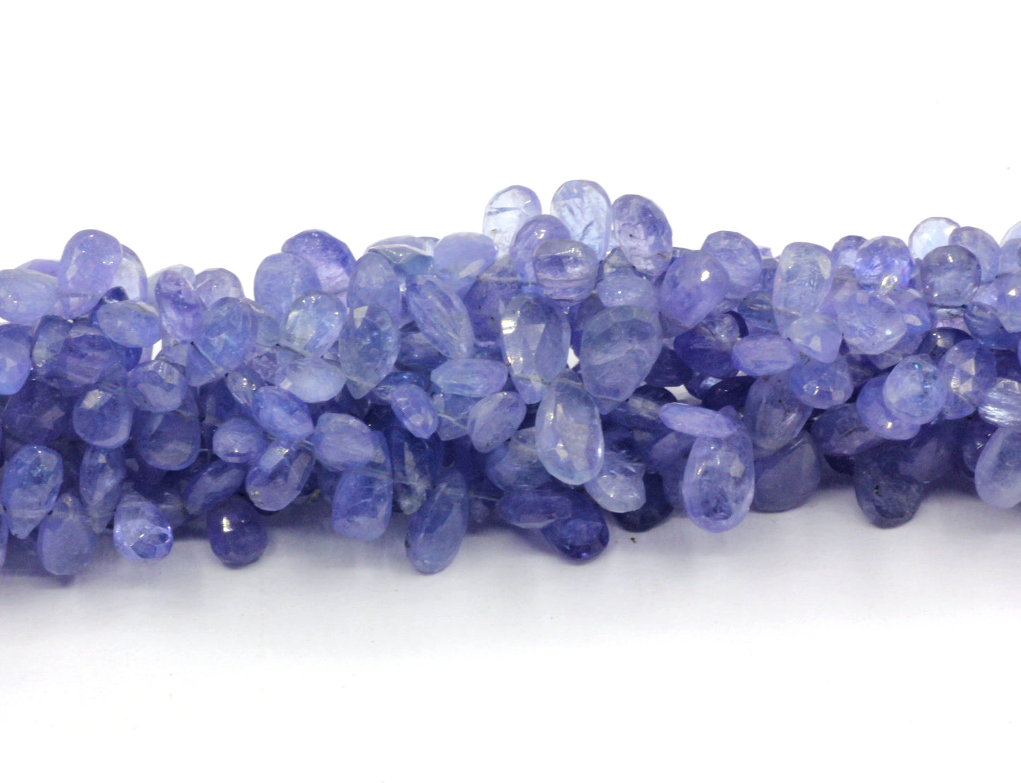 Tanzanite Faceted Drop Beads, Natural Tanzanite