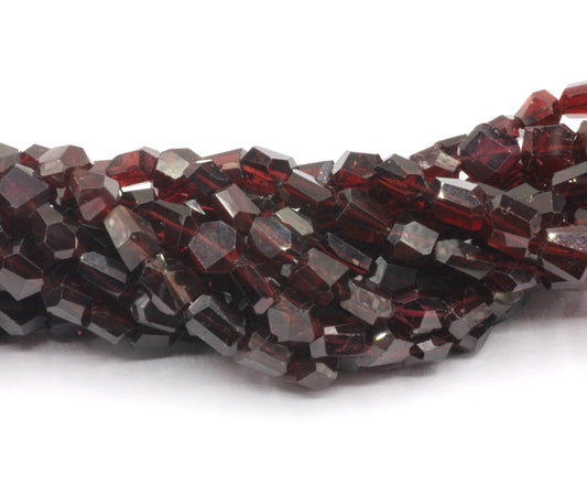 Garnet Faceted Nuggets Beads, Natural Garnet