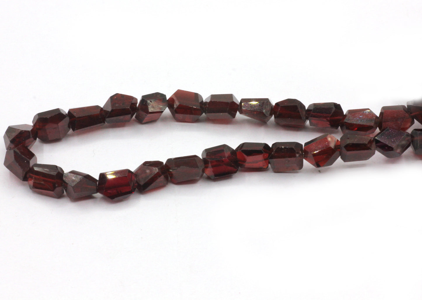 Garnet Faceted Nuggets Beads, Natural Garnet