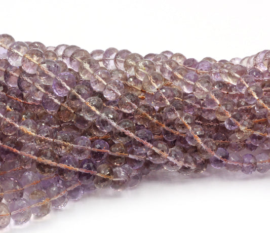 Ametrine Faceted Beads, Size 10 to 11 mm