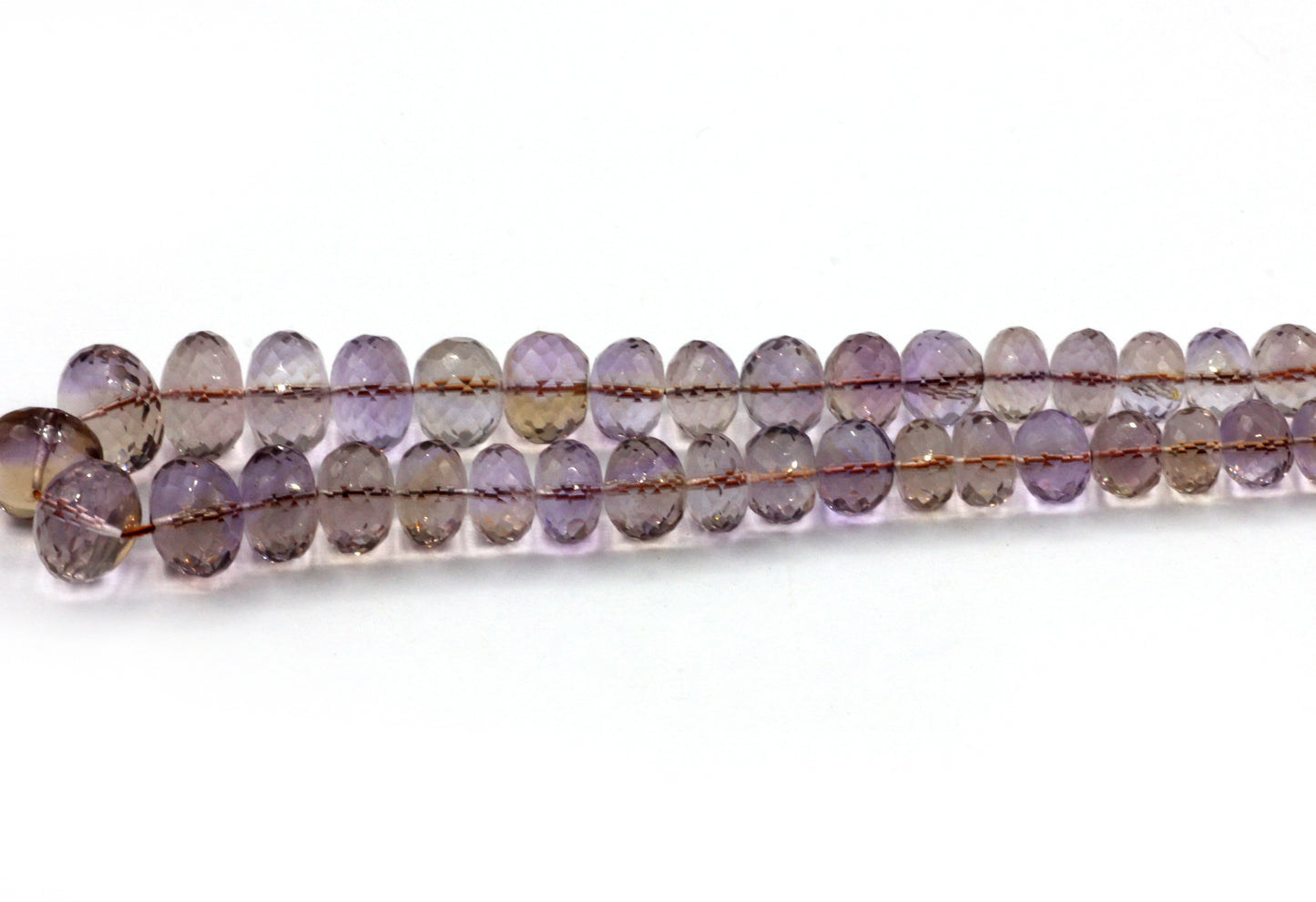 Ametrine Faceted Beads, Size 10 to 11 mm