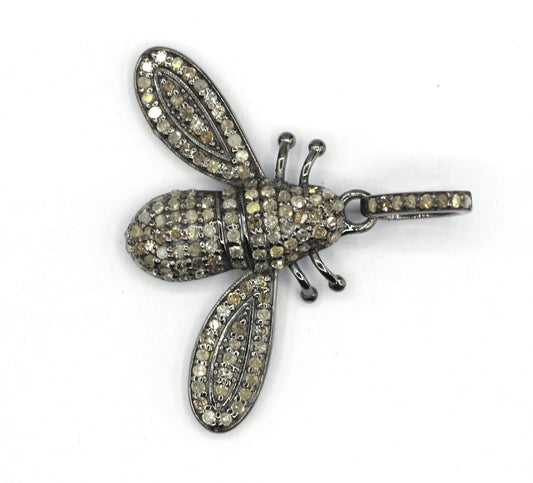 Bee Pave Diamond Pendant