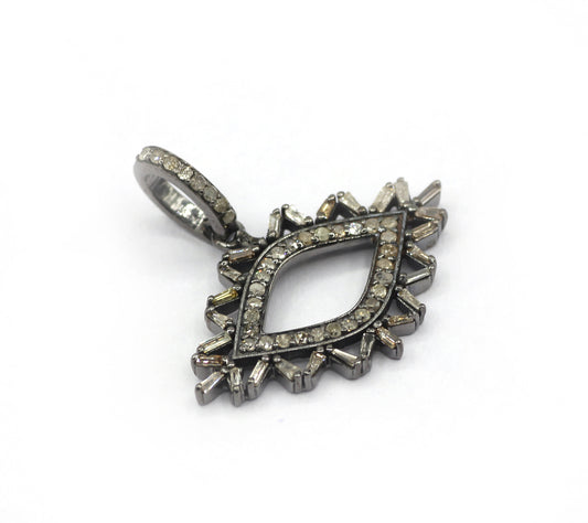 Evil Eye Pave Diamond Pendant