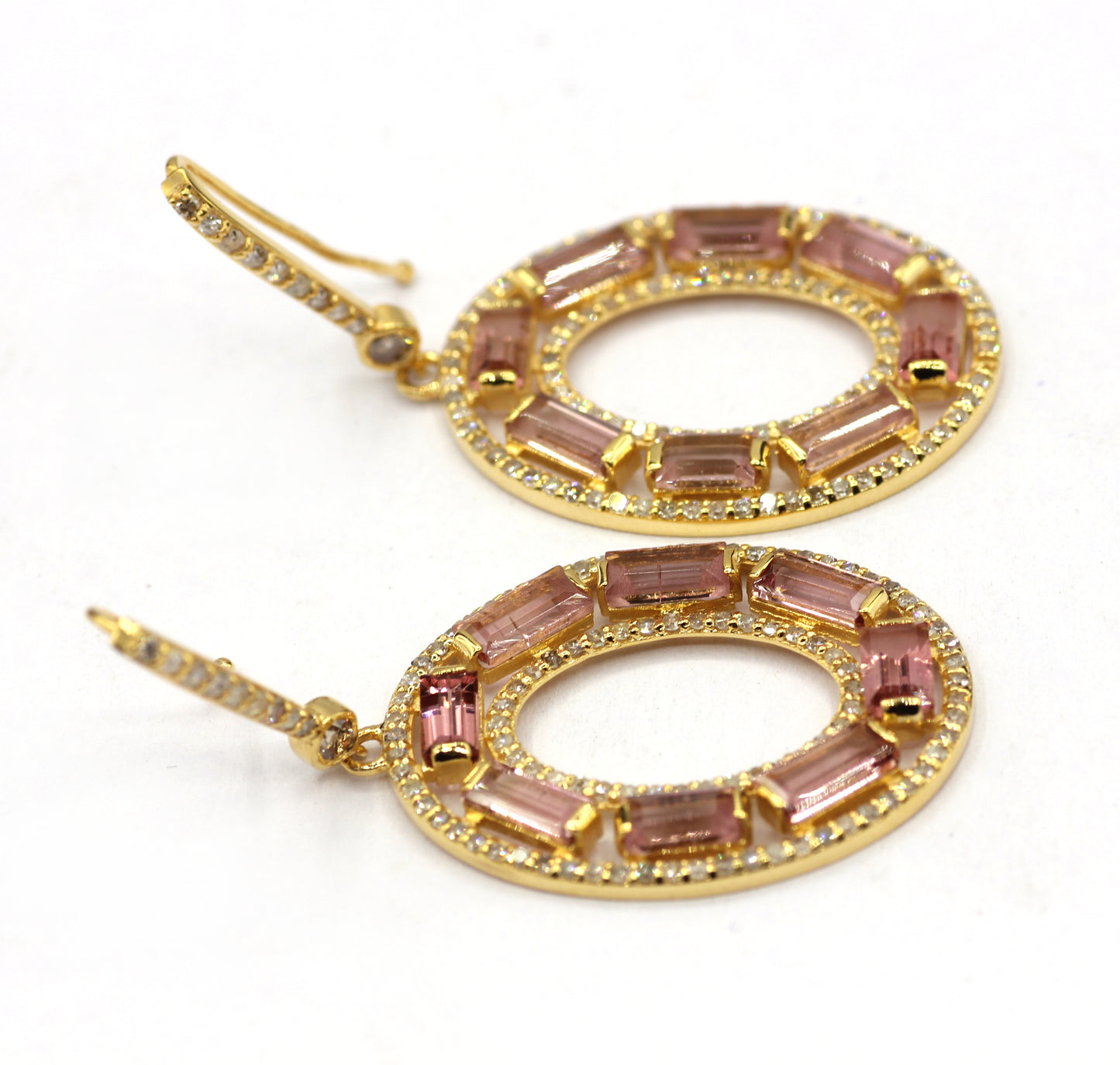 14k Solid Gold Diamond Earring. Genuine handmade pave diamond Earring. 14k Solid Gold Diamond Earring..