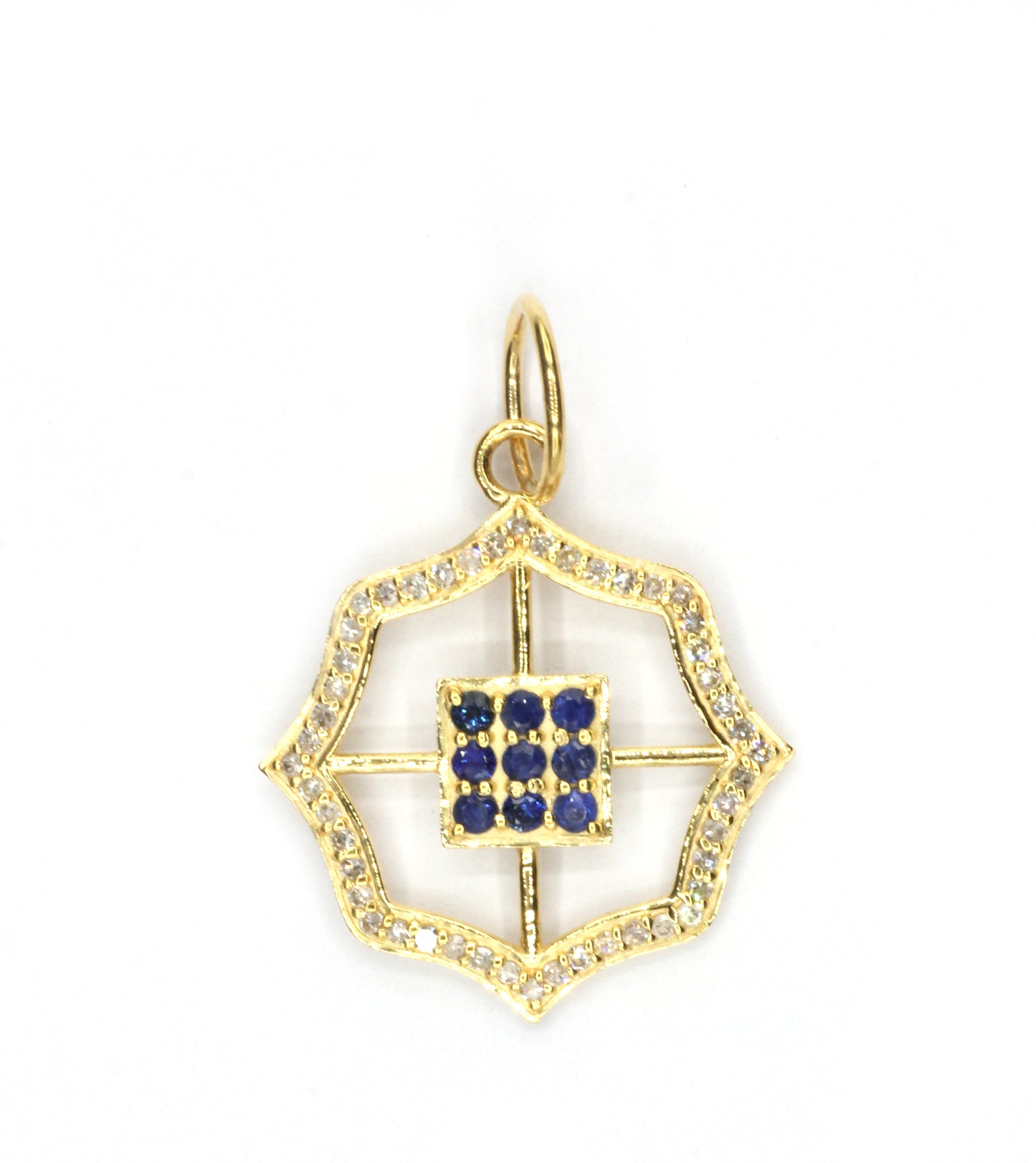 14k Solid Gold Diamond Pendants.