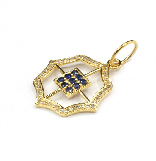 14k Solid Gold Diamond Pendants.