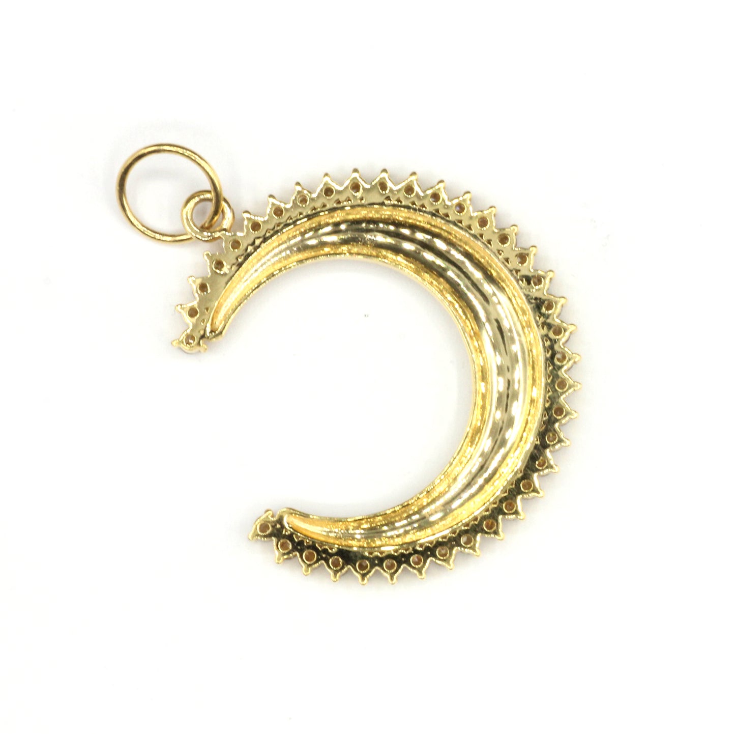 Moon 14k Solid Gold Diamond Pendants.