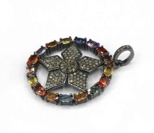 Star Pave Diamond Pendant