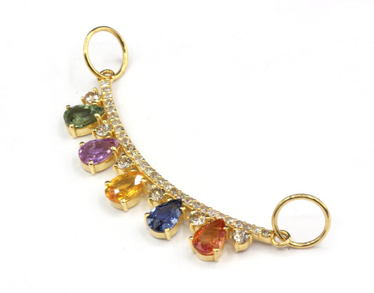 14k Solid Gold Diamond Pendants.