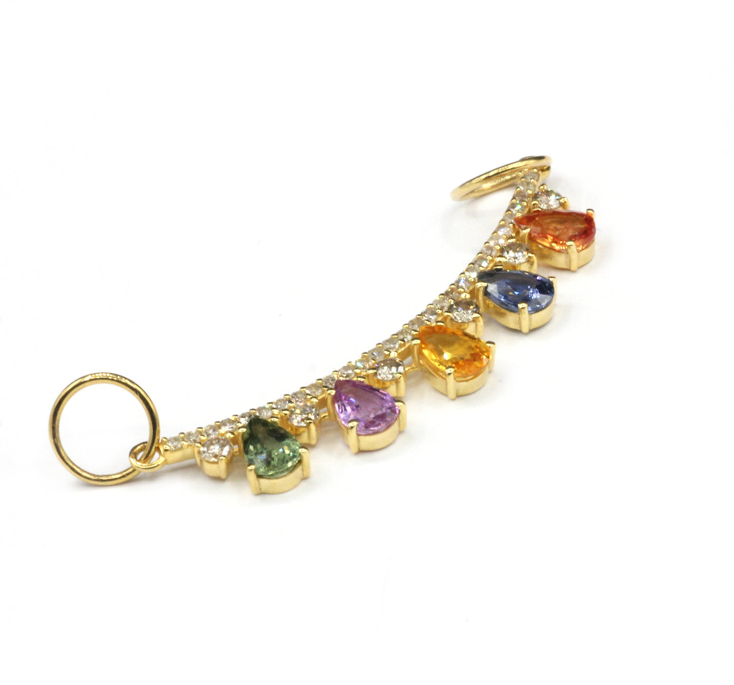 14k Solid Gold Diamond Pendants.