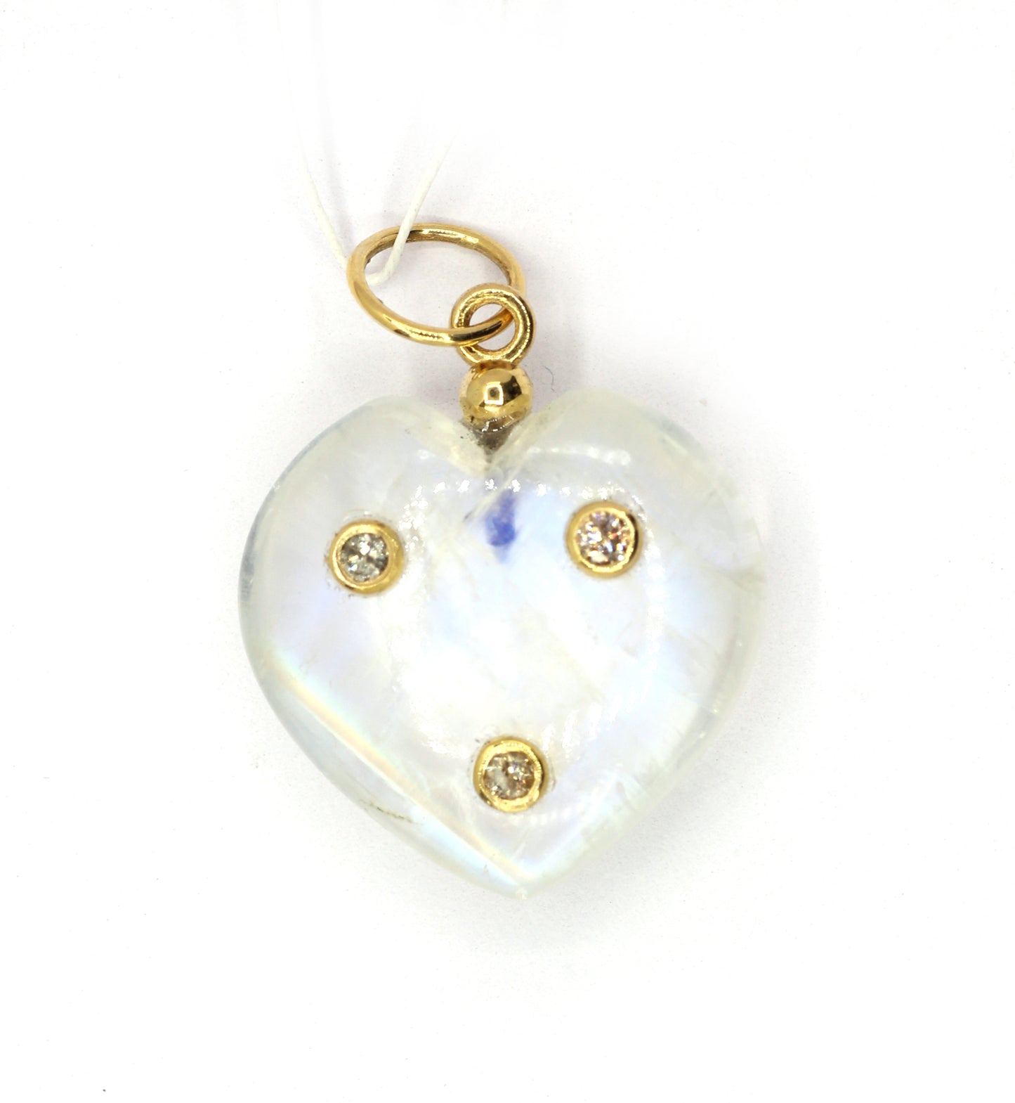 Heart 14k Solid Gold Diamond Pendants