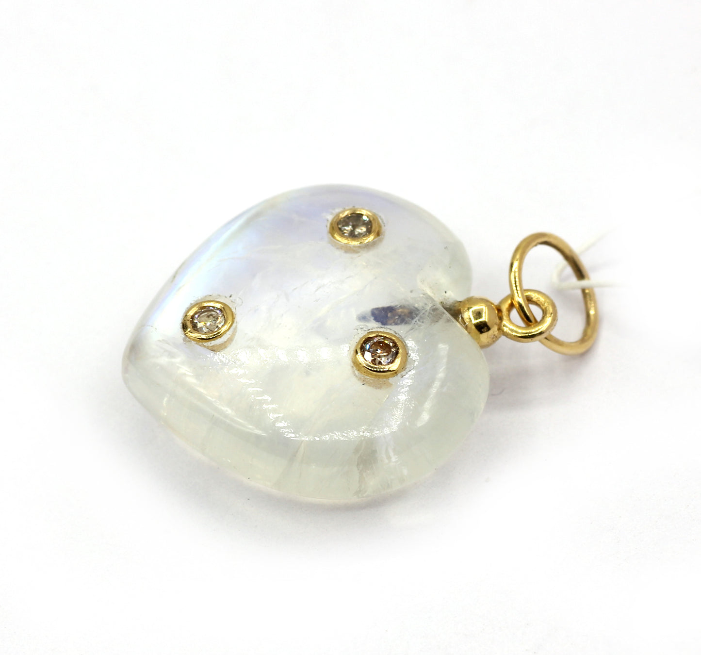 Heart 14k Solid Gold Diamond Pendants