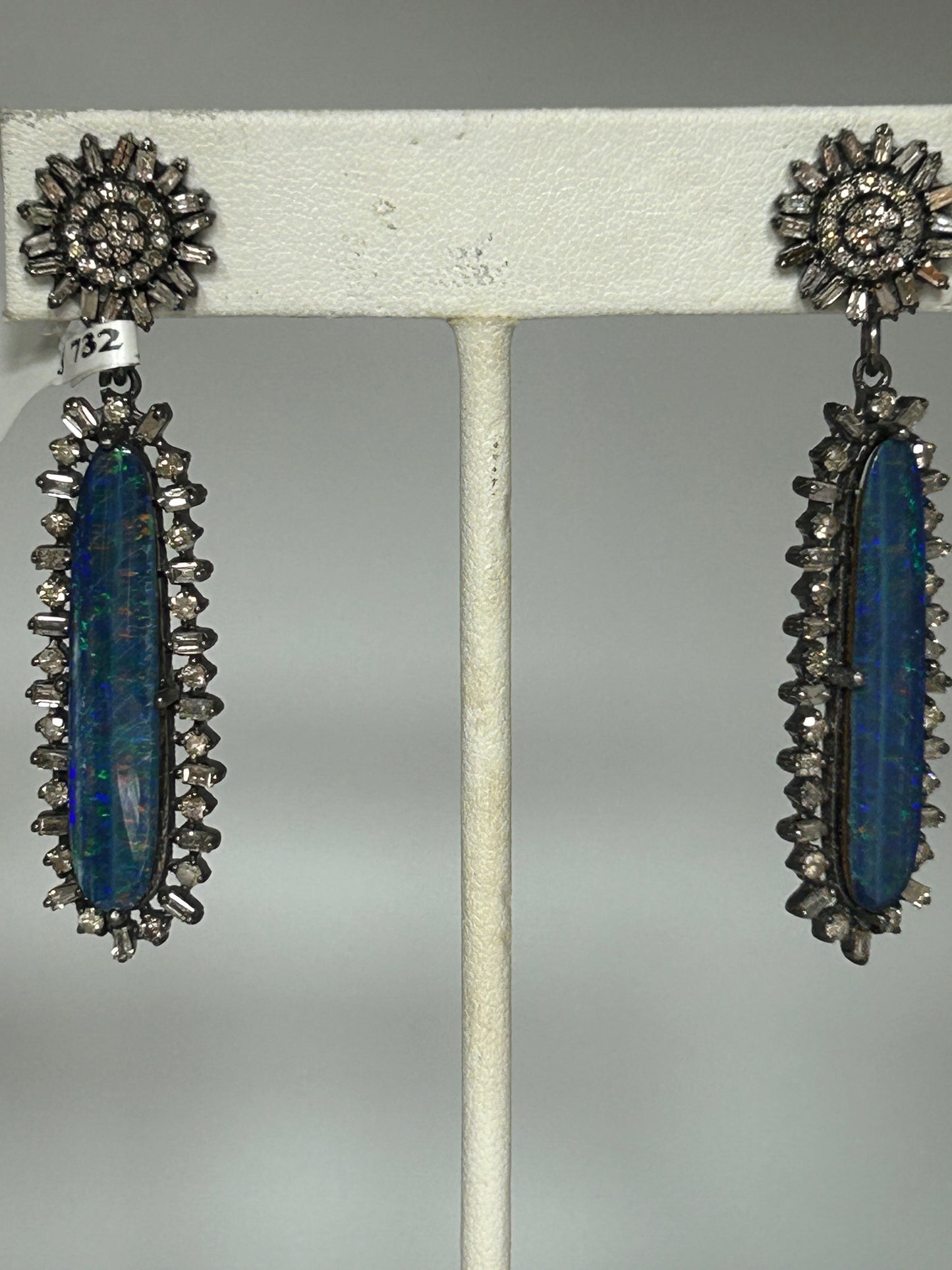 Opal and Diamond Earring