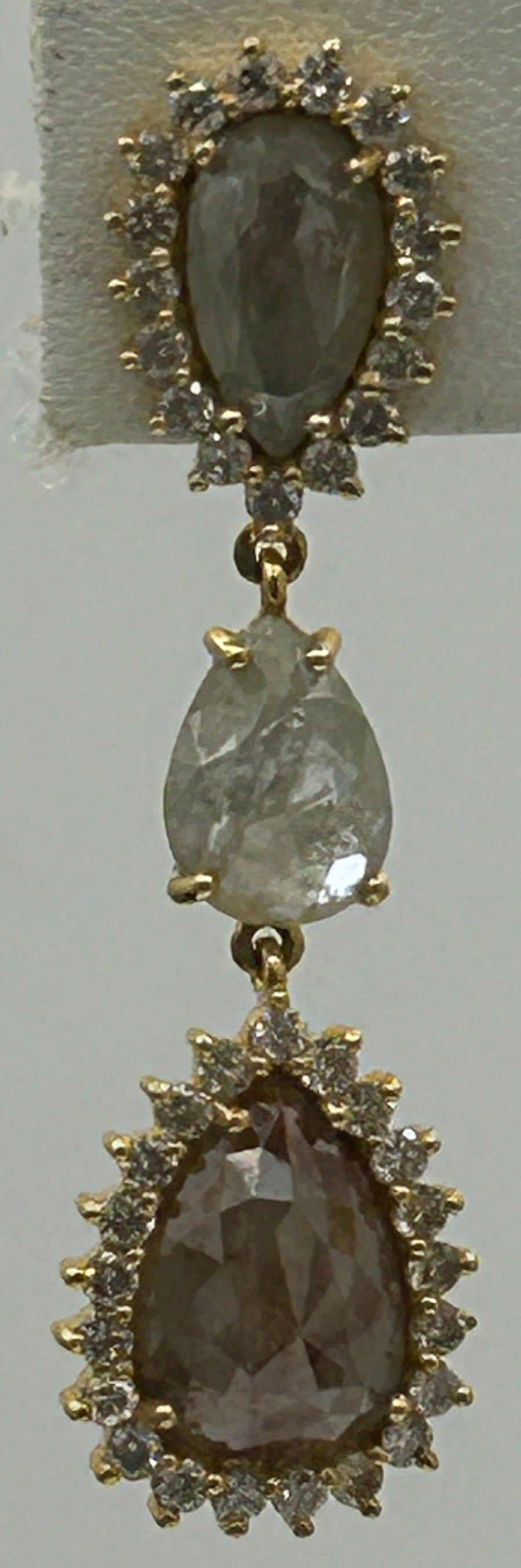 14k Solid Gold Diamond Earring