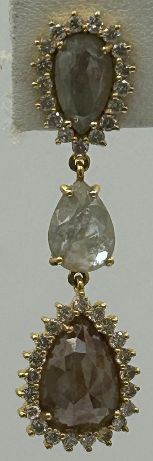 14k Solid Gold Diamond Earring