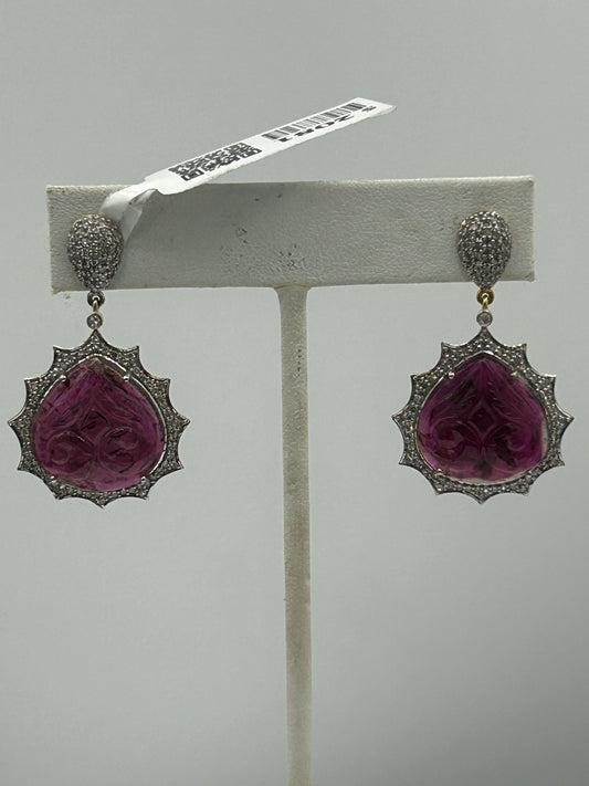 14k Solid Gold Diamond Earring