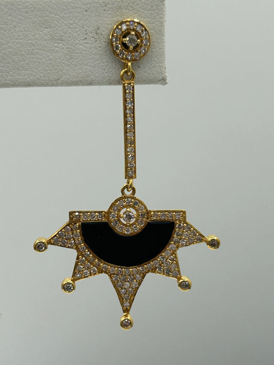 14k Solid Gold Diamond Earring.14k Solid Gold Diamond Earring..