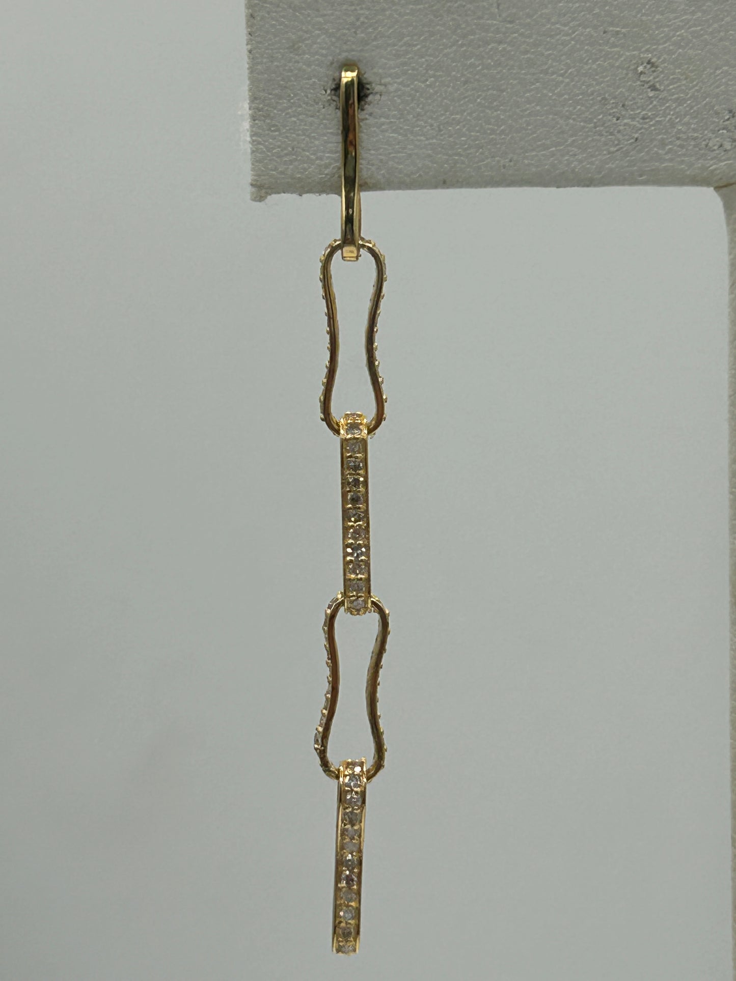 14k Solid Gold Diamond Earring