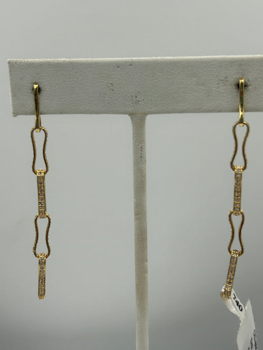 14k Solid Gold Diamond Earring