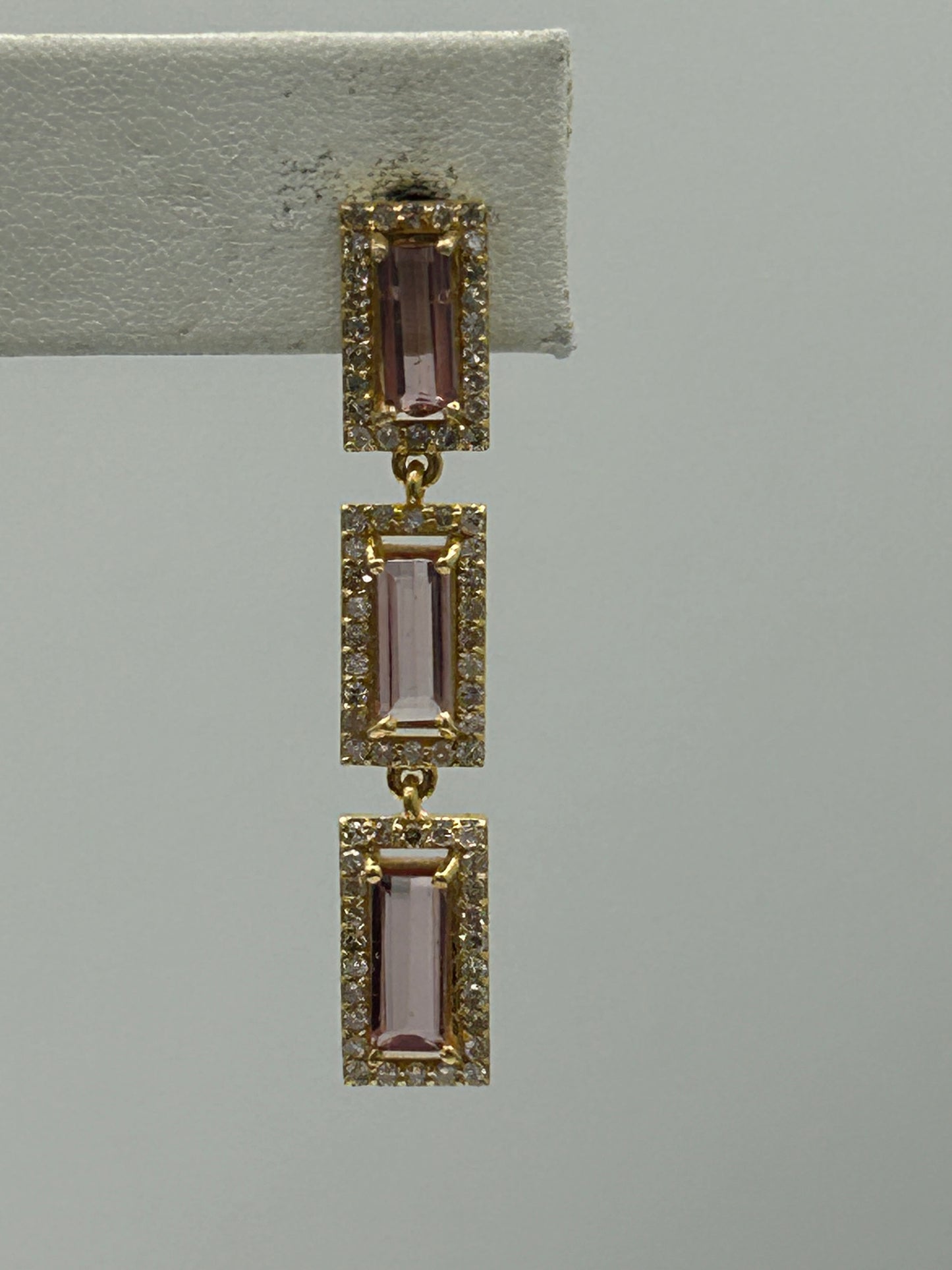 14k Solid Gold Diamond Earring