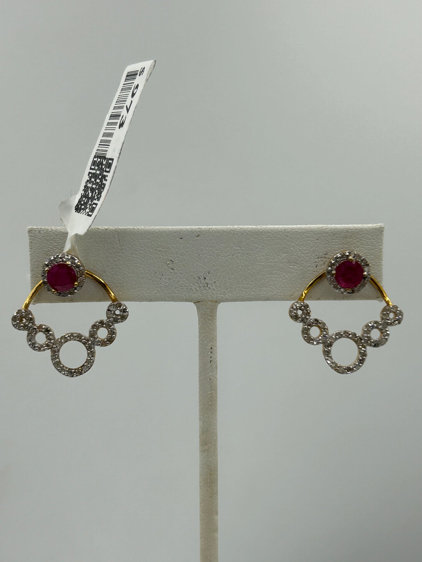 14k Solid Gold Diamond Earring