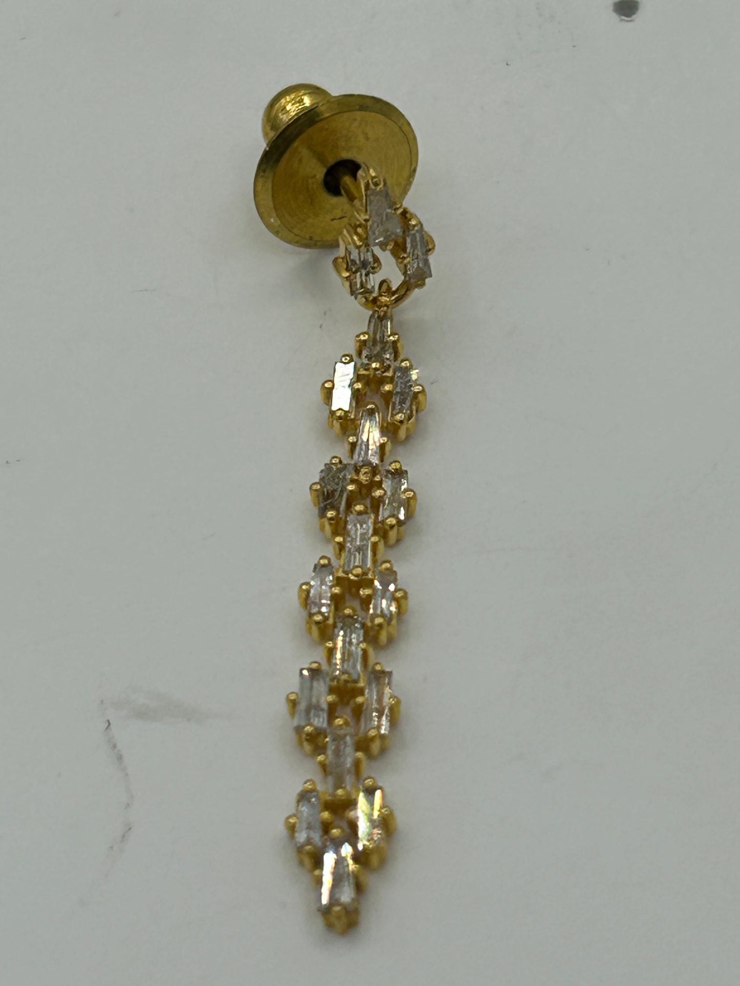 14k Solid Gold Diamond Earring