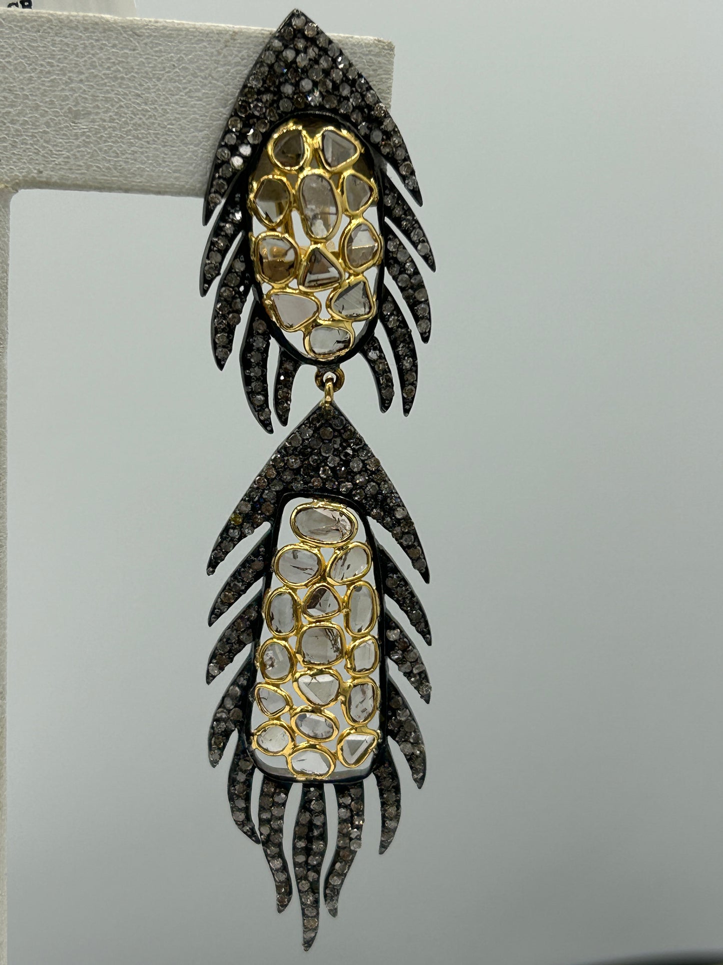 14k Solid Gold Diamond Earring