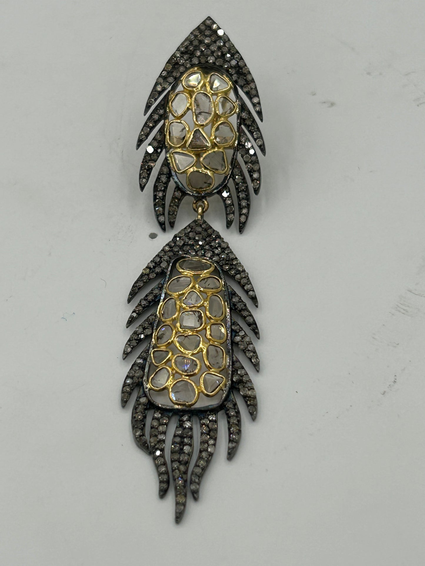 14k Solid Gold Diamond Earring