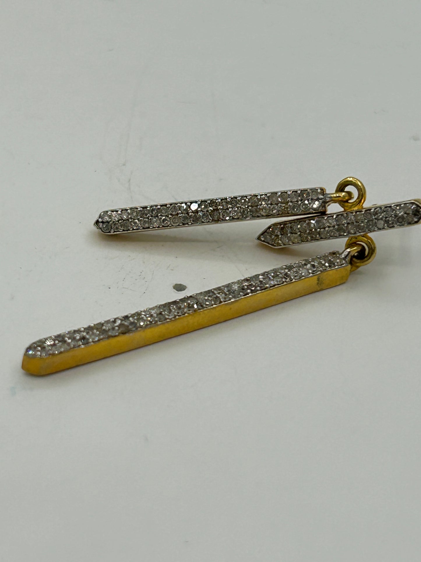 14k Solid Gold Diamond Earring. Genuine handmade pave diamond Earring. 14k Solid Gold Diamond Earring..