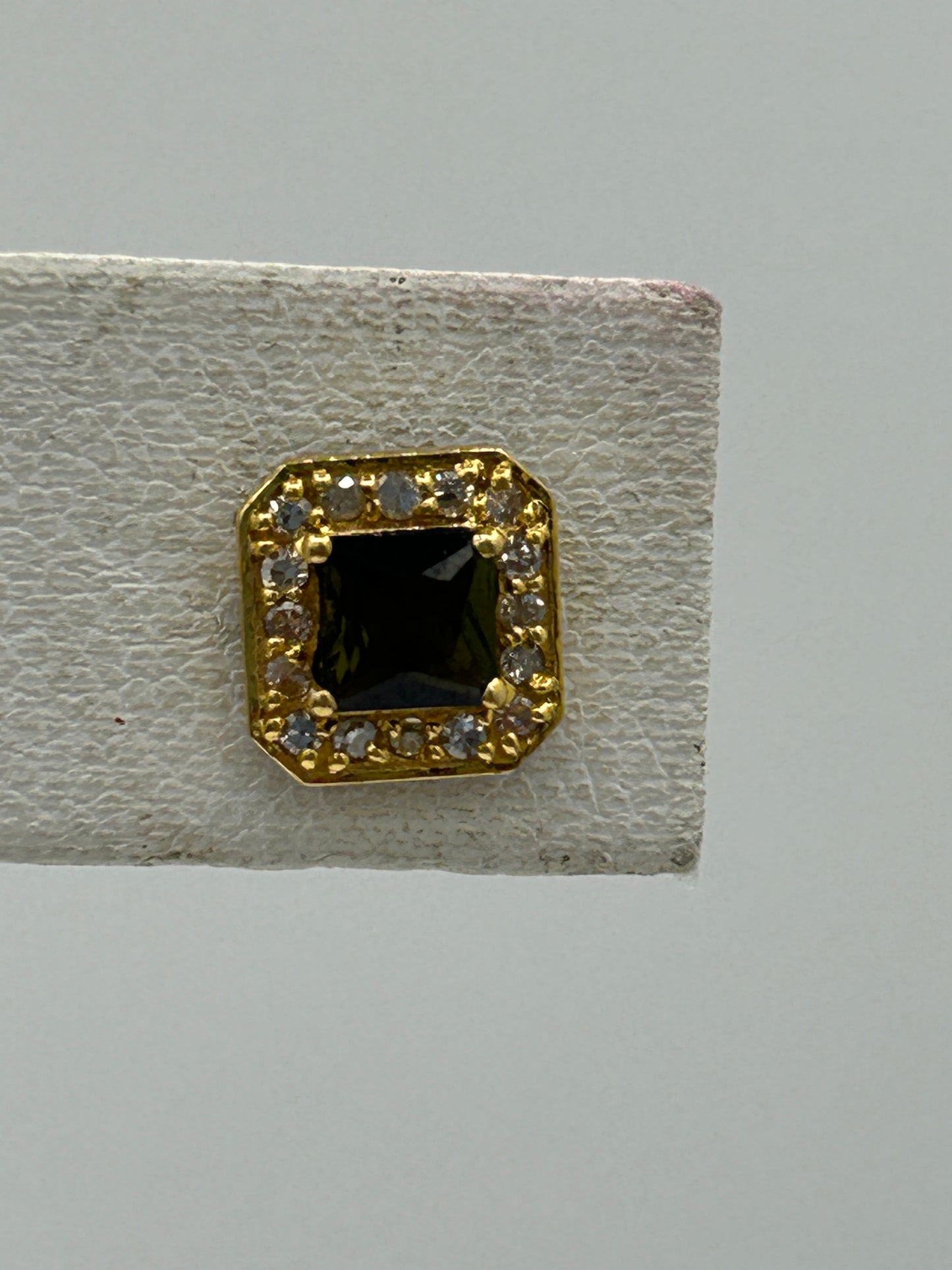 14k Solid Gold Diamond Stud Earring. Genuine handmade pave diamond Earring. 14k Solid Gold Diamond Earring..