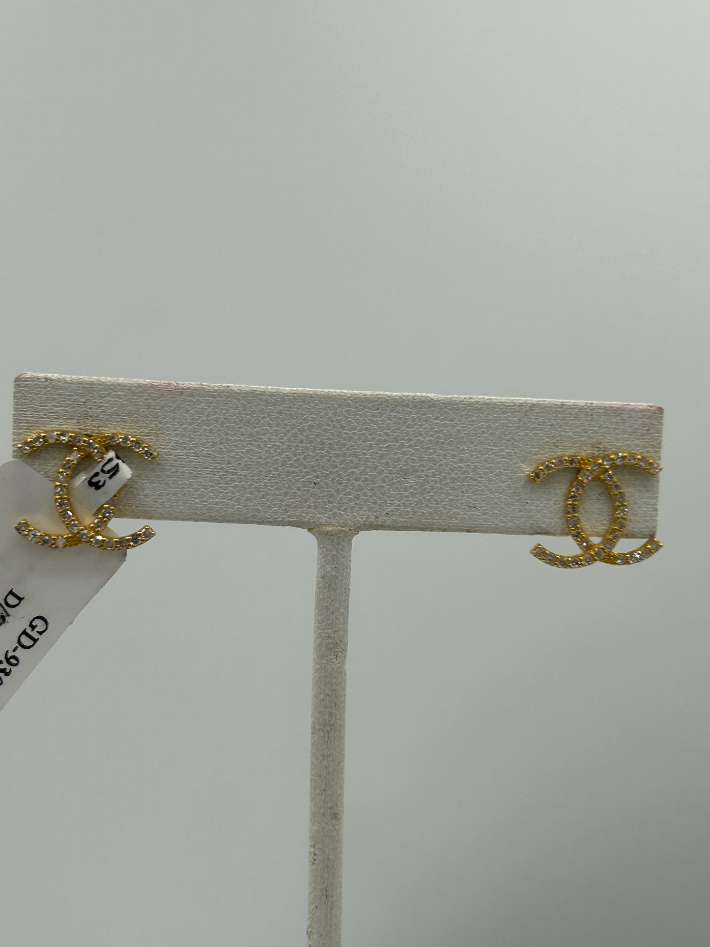 14k Solid Gold Diamond Stud Earring. Genuine handmade pave diamond Earring. 14k Solid Gold Diamond Earring..