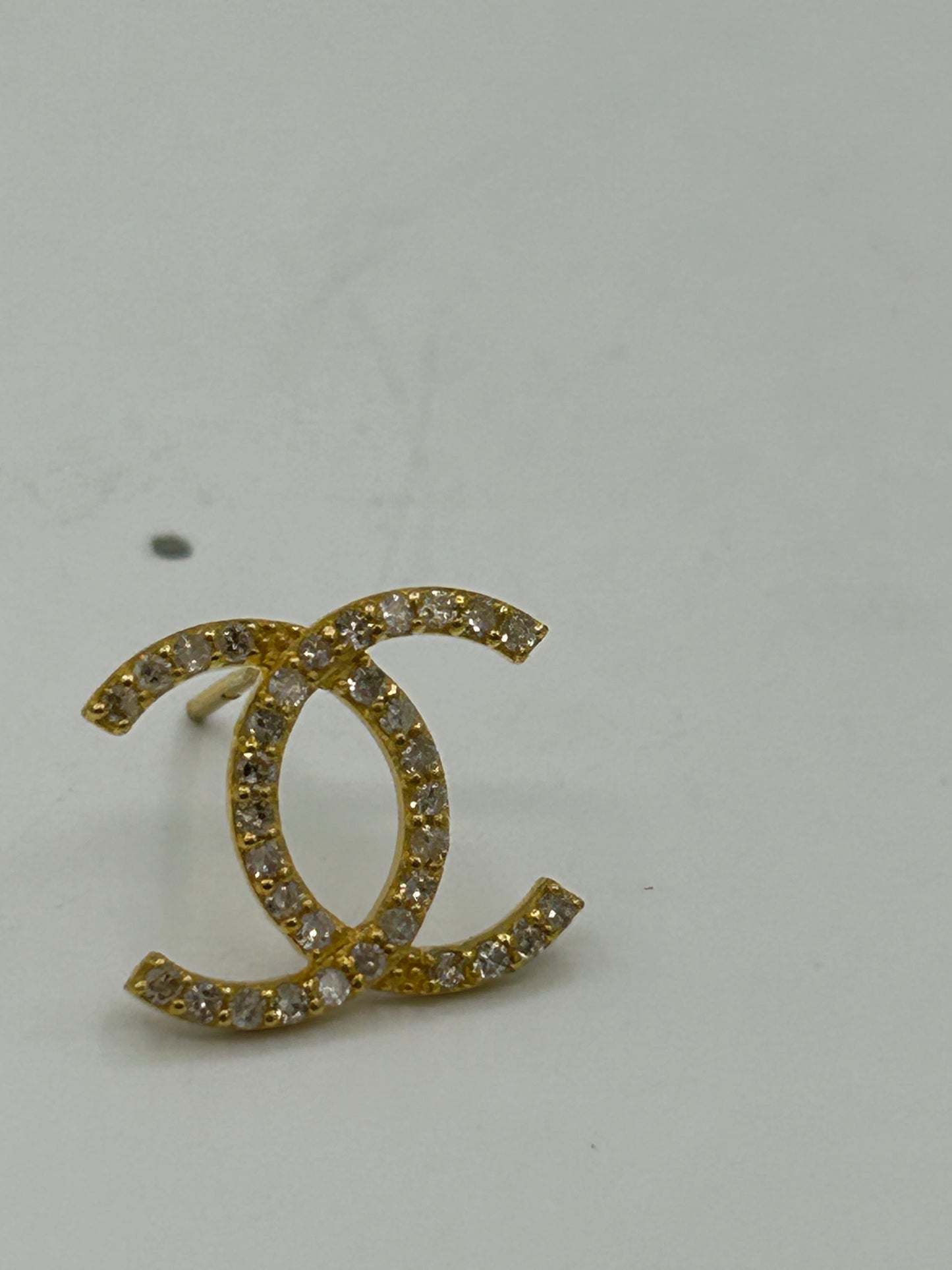14k Solid Gold Diamond Stud Earring. Genuine handmade pave diamond Earring. 14k Solid Gold Diamond Earring..