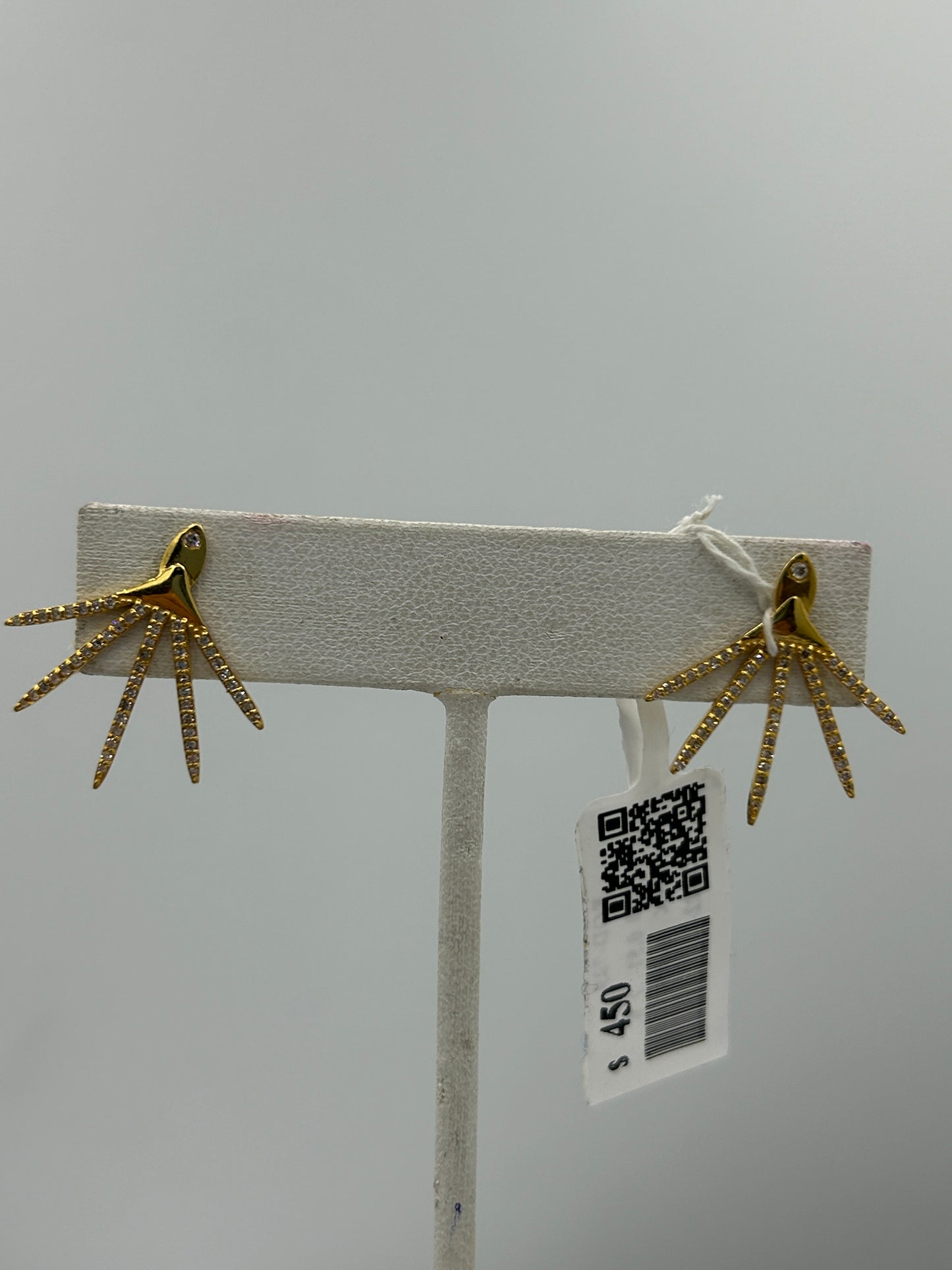 14k Solid Gold Diamond Stud Earring. Genuine handmade pave diamond Earring. 14k Solid Gold Diamond Earring..