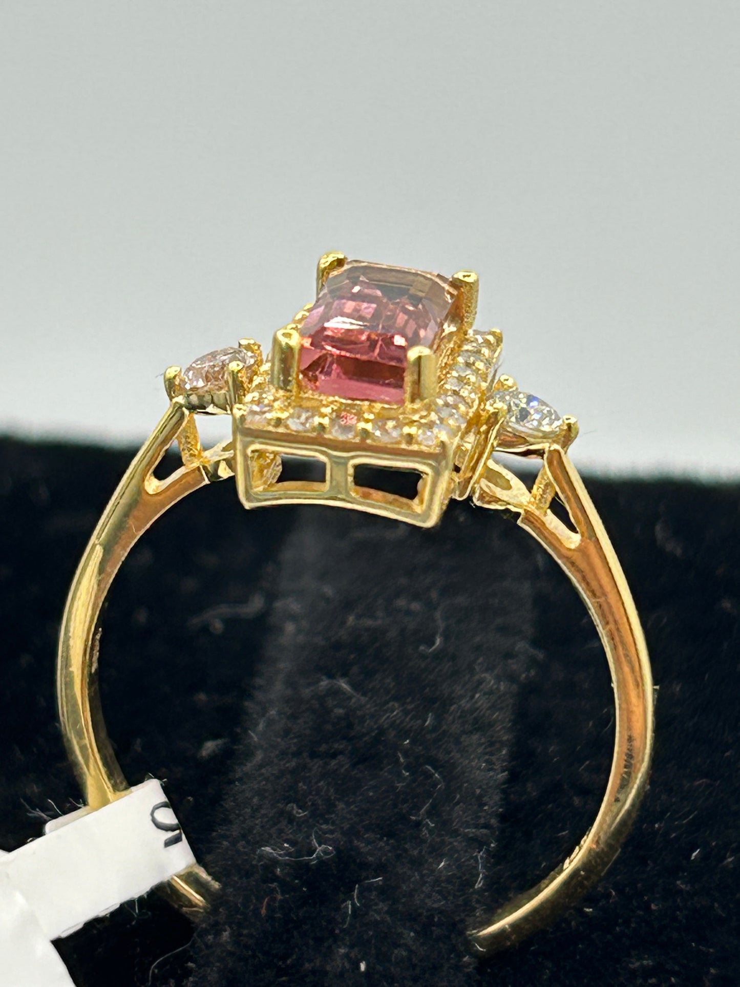 Rectangle Shape 14k Solid Gold Diamond Rings