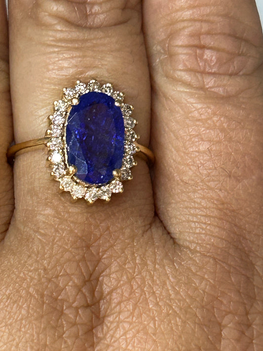 Oval Shape 14k Solid Gold Diamond Rings