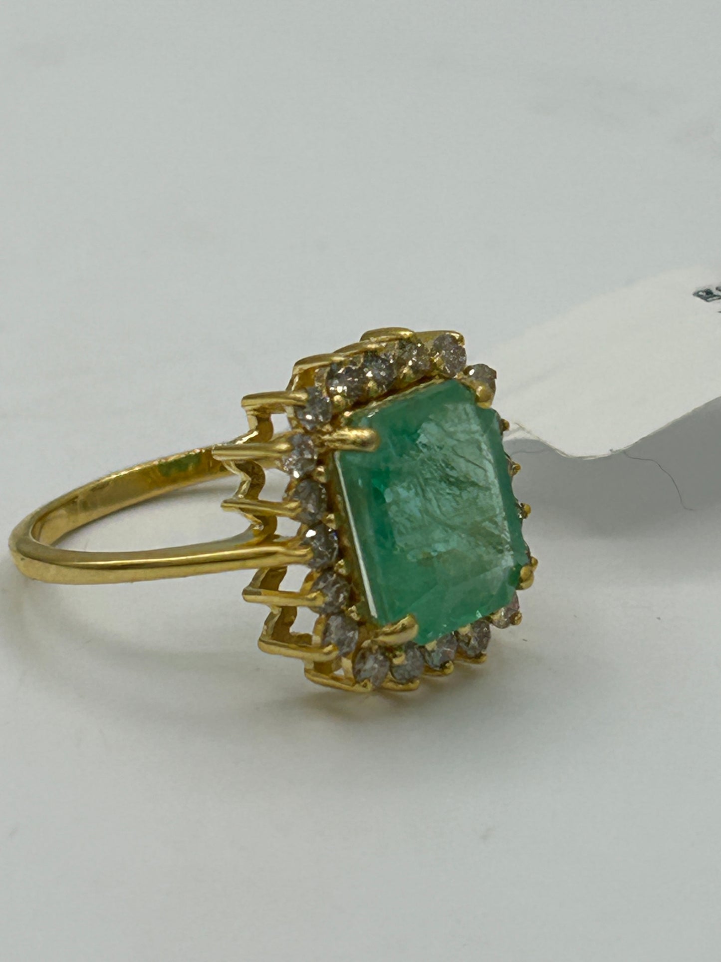 Emerald 14k Solid Gold Diamond Rings