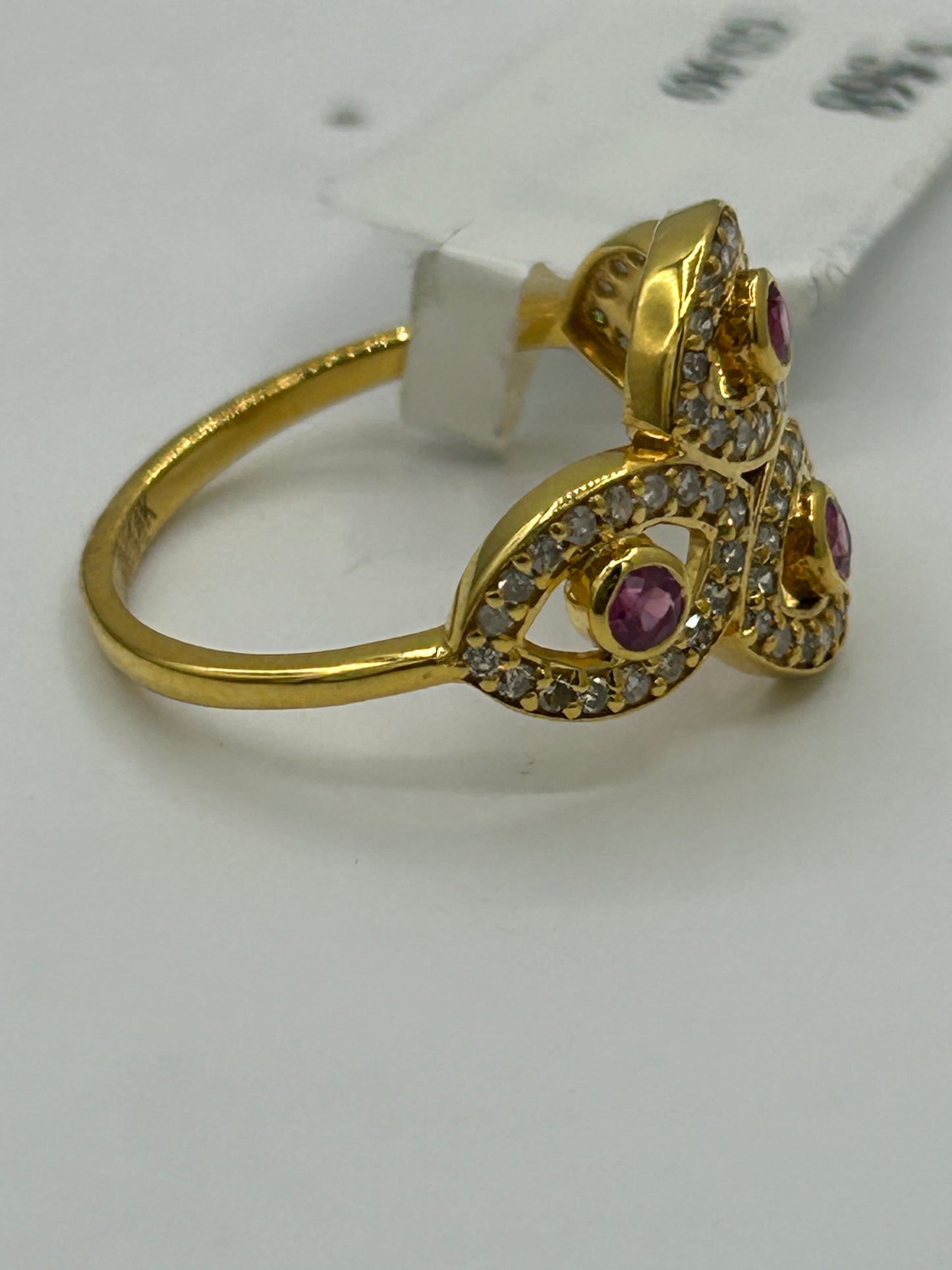 Evil Eye 14k Solid Gold Diamond Rings.Genuine handmade pave diamond Rings.