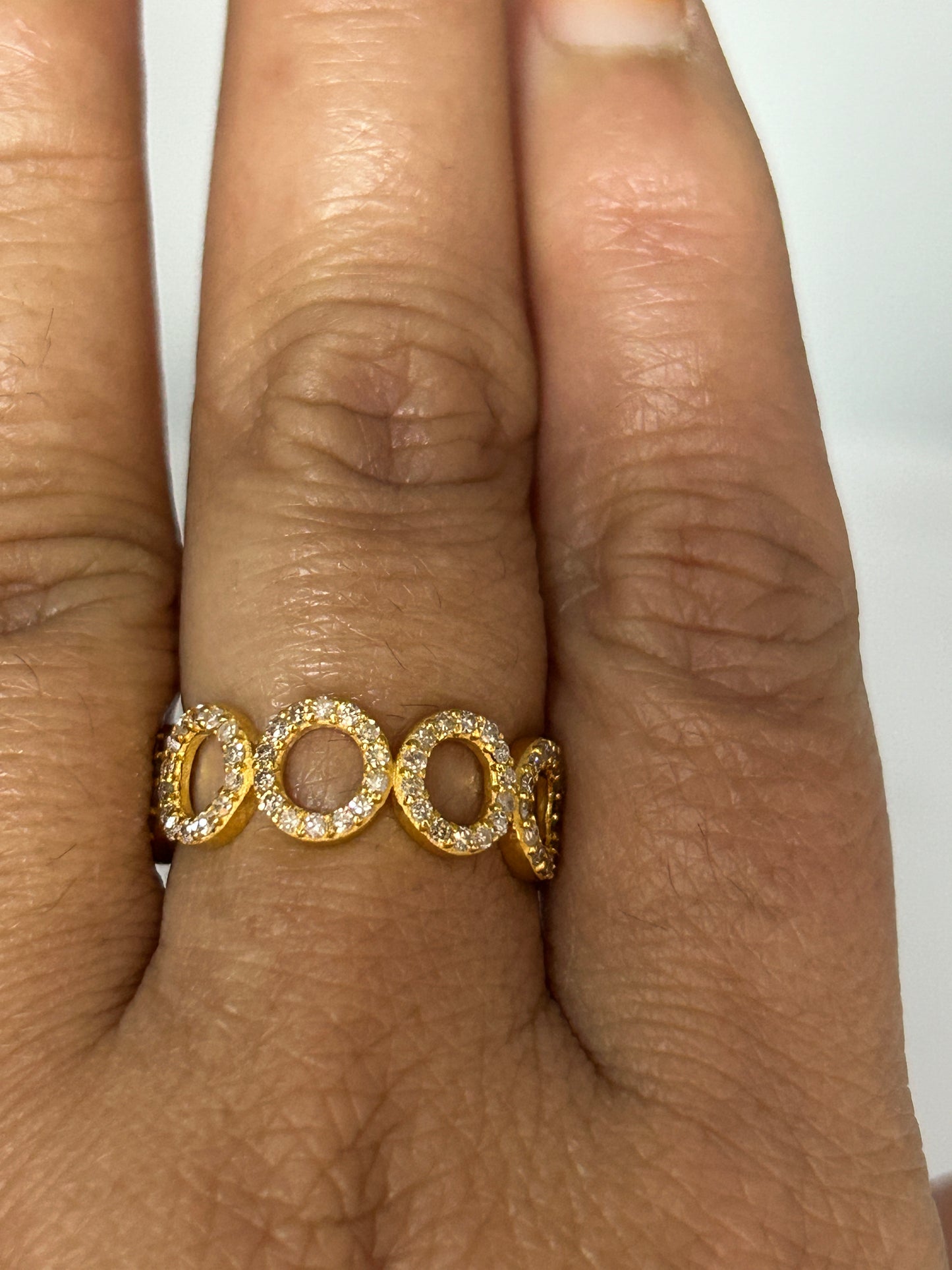 14k Solid Gold Diamond Rings.Genuine handmade pave diamond Rings.