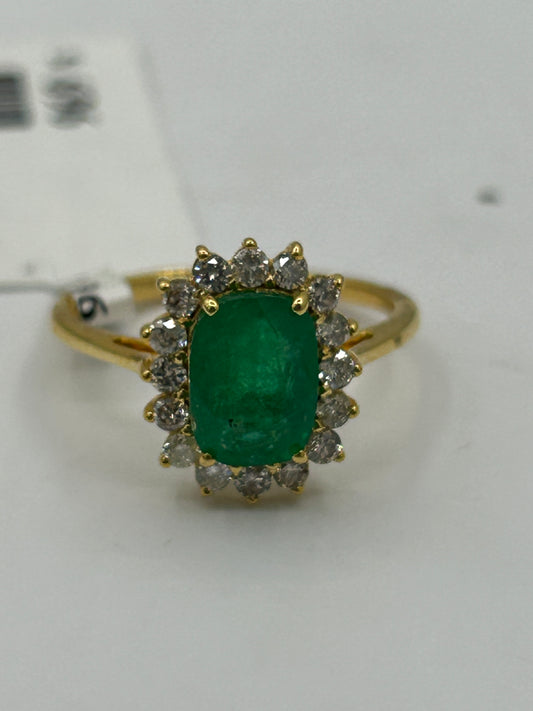 Emerald 14k Solid Gold Diamond Rings
