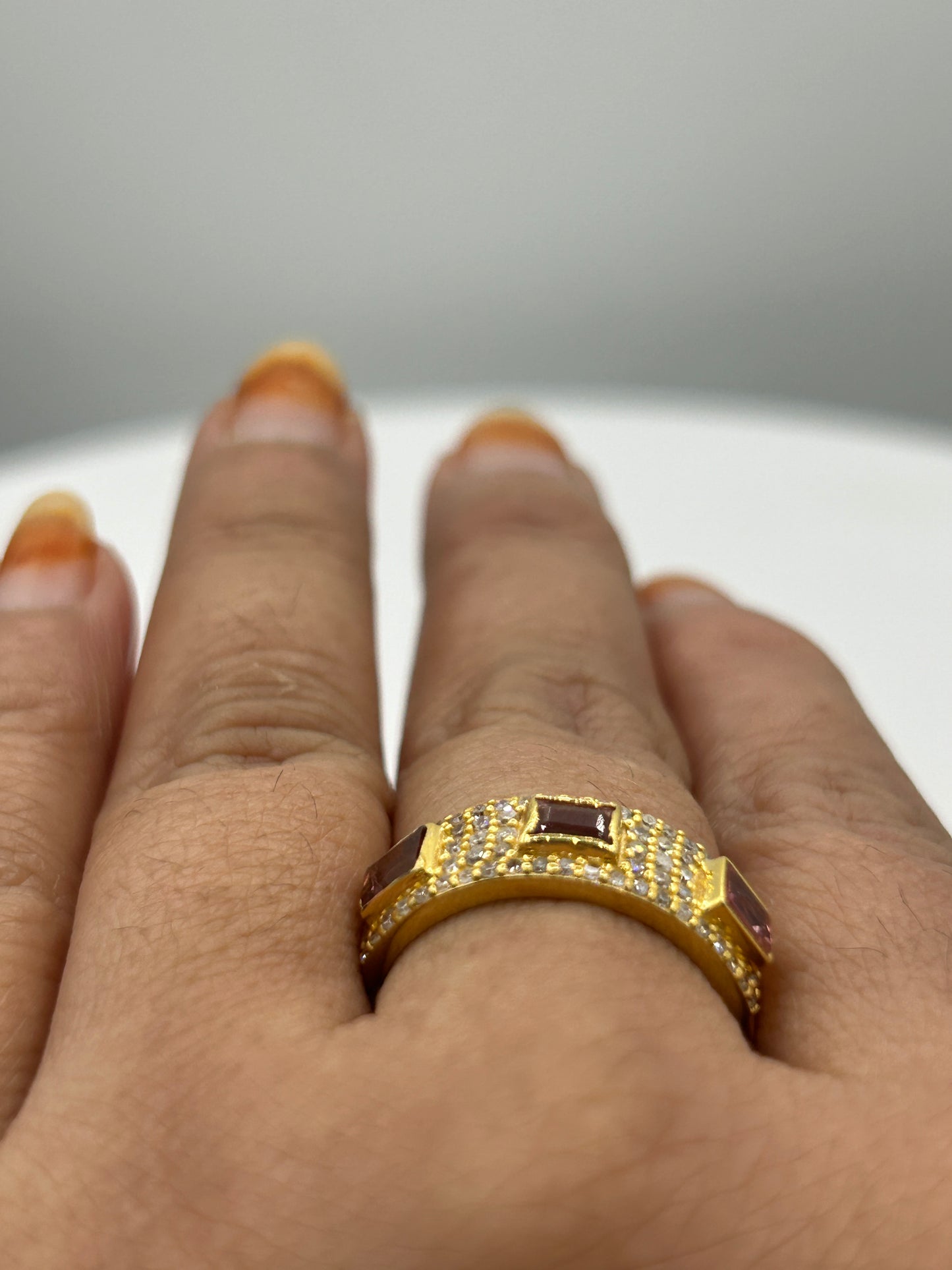 14k Solid Gold Diamond Rings.Genuine handmade pave diamond Rings.
