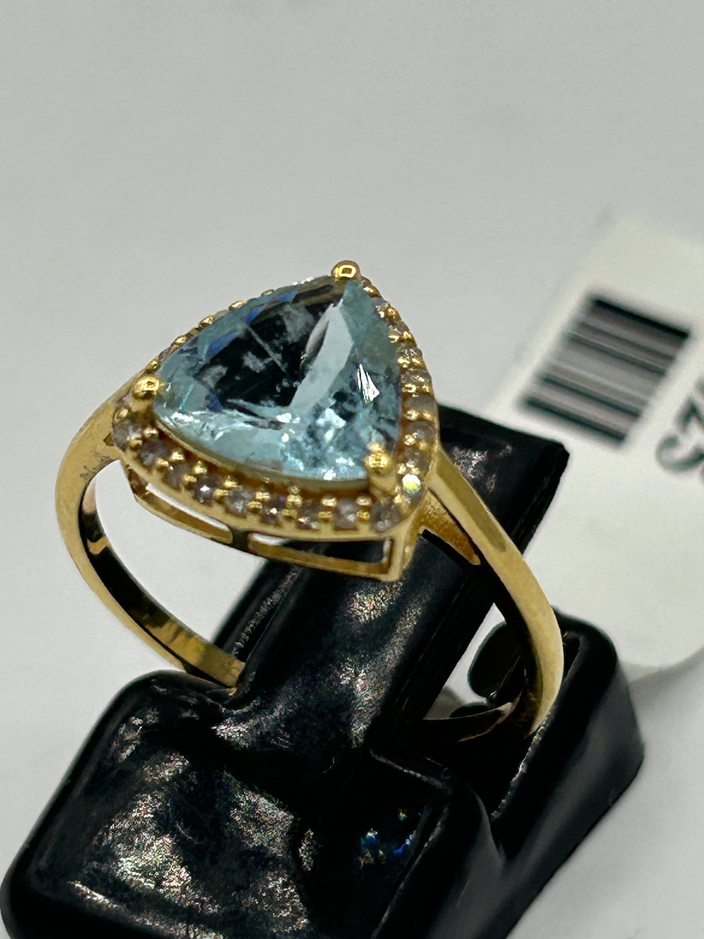 Aqua 14k Solid Gold Diamond Rings..