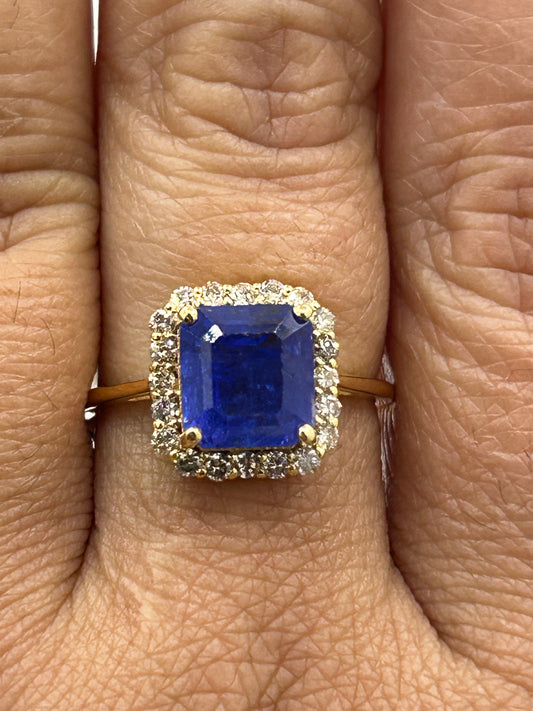 Tanzanite 14k Solid Gold Diamond Rings