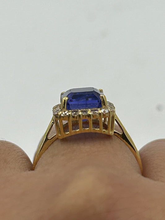 Tanzanite 14k Solid Gold Diamond Rings